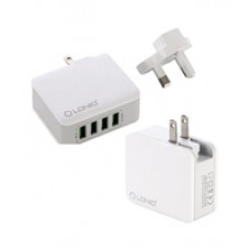 LDNIO A4403 4.4A Quadruple 4 USB Output Port Auto ID USB Charger & UK 3-Pin Plug
