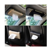 leather car sun visor tissue holder paper box for Proton Perodua ALZA KELISA BWM Honda Toyota