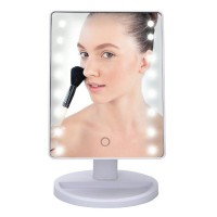 16 LED Travel Mirror Makeup Cosmetic Light Touch Screen Vanity Adjust